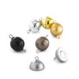 Jewellery clasp magnetic round small magnetic closure for necklaces / bracelets, Ø 8 mm