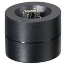 Papercliphouder magnetisch met sterke kernmagneet, van kunststof, zwart