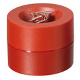 Papercliphouder magnetisch met sterke kernmagneet, van kunststof, rood