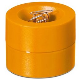 Papercliphouder magnetisch met sterke kernmagneet, van kunststof, oranje
