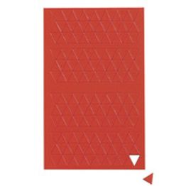 Magnetische symbolen driehoek klein magnetische driehoeken voor whiteboards & planborden, 180 symbolen per vel, rood