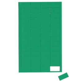 Magnetische symbolen rechthoek klein rechthoek magneten voor whiteboards & planborden, 56 symbolen per vel, groen