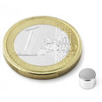 Disc magnet ? 5 mm, height 4 mm, neodymium, N45, nickel-plated