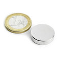 Disc magnet ? 20 mm, height 6 mm, neodymium, N42, nickel-plated