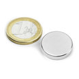 Disc magnet ? 20 mm, height 4 mm, neodymium, N42, nickel-plated