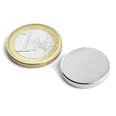 Disc magnet ? 20 mm, height 3 mm, neodymium, N45, nickel-plated