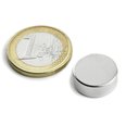 Disc magnet ? 15 mm, height 5 mm, neodymium, N42, nickel-plated