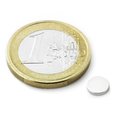 Disc magnet ? 6 mm, height 1 mm, neodymium, N45, nickel-plated