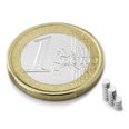 Disc magnet ? 2 mm, height 1 mm, neodymium, N48, nickel-plated
