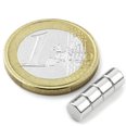 Disc magnet ? 5 mm, height 3 mm, neodymium, N42, nickel-plated