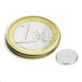 Disc magnet ? 8 mm, height 1 mm, neodymium, N45, nickel-plated