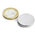 Disc magnet ? 25 mm, height 3 mm, neodymium, N45, nickel-plated