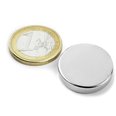 Disc magnet ? 25 mm, height 5 mm, neodymium, N42, nickel-plated