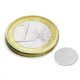 Disc magnet ? 10 mm, height 0,6 mm, neodymium, N35, nickel-plated