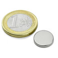 Disc magnet ? 13 mm, height 2 mm, neodymium, N45, nickel-plated