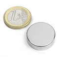 Disc magnet ? 25 mm, height 7 mm, neodymium, N42, nickel-plated