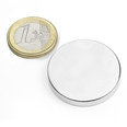 Disc magnet ? 35 mm, height 5 mm, neodymium, N42, nickel-plated