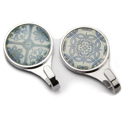 LIV-70, Magnethaken Azulejos, magnetische Haken mit Fliesenmuster, 2er-Set
