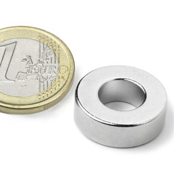 Ringmagnet Ø 19,1/9,5 mm, Höhe 6,4 mm
