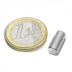 S-06-13-N, Cilindro magnético Ø 6 mm, alto 13 mm, neodimio, N48, niquelado
