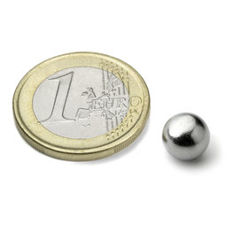 K-08-C, Kugelmagnet Ø 8 mm, Neodym, N38, verchromt