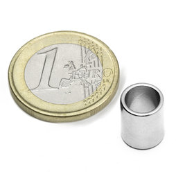 R-09-07-11-N, Aro magnético Ø 9/7 mm, alto 11 mm, neodimio, N50, niquelado