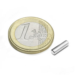 S-03-10-N, Cilindro magnetico Ø 3 mm, altezza 10 mm, neodimio, N45, nichelato
