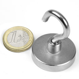 FTN-32, Hakenmagnet, Ø 32 mm, Gewinde M5, Haftkraft ca. 30 kg