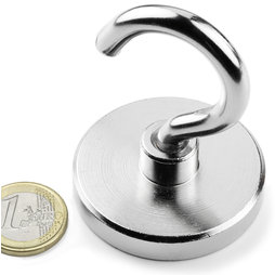 FTN-50, Gancho magnético, Ø 50 mm, Rosca M8, fza. sujec. aprox. 75 kg