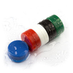 M-DISC-02, Scheibenmagnete mit Kunststoffhülle, 5 Stück pro Set, versch. Farben