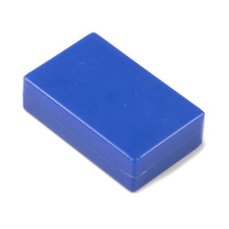 M-BLOCK-01/blue, Quadermagnete mit Kunststoffhülle, 5 Stück pro Set, blau