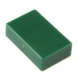 M-BLOCK-01/green, Quadermagnete mit Kunststoffhülle, 5 Stück pro Set, grün