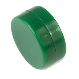 M-DISC-02/green, Schijfmagneten met kunststof ommanteling Ø 13,4 mm, 5 stuks per set, groen