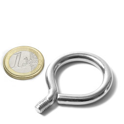 STE-19, schroefoog 19 mm inwendige doorsnede, staal, vernikkeld, schroefdraad M6