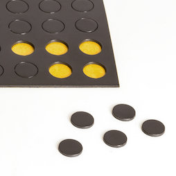 MS-TAKKI-04, Takkis rund 10 mm, selbstklebende Magnetplättchen, 60 Plättchen pro Bogen