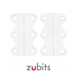 M-ZUB-01/white, Zubits® S, magnetische Schuhbinder, für Kinder & Senioren, weiß