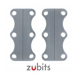 M-ZUB-03/grey, Zubits® L, magnetic shoe closures, for sports shoes & tall people, grey