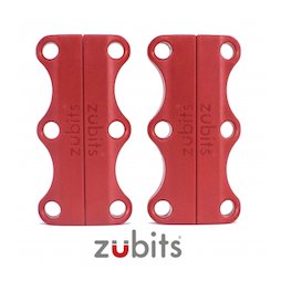 M-ZUB-03/red, Zubits® L, magnetic shoe closures, for sports shoes & tall people, red