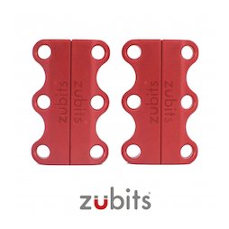 M-ZUB-01/red, Zubits® S, lacci magnetici per le scarpe, per bambini & anziani, rosso