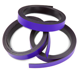 MT-10/purple, Farbiges Magnetband 10 mm, zum selber Beschriften und Zuschneiden, Rollen à 1 m, violett