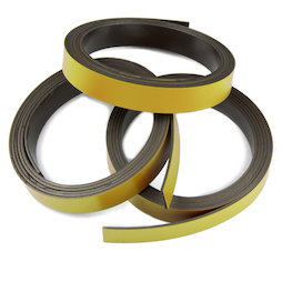 MT-10/gold, Farbiges Magnetband 10 mm, zum selber Beschriften und Zuschneiden, Rollen à 1 m, goldfarben