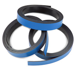 MT-10/blue, Farbiges Magnetband 10 mm, zum selber Beschriften und Zuschneiden, Rollen à 1 m, blau