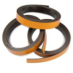 MT-10/orange, Farbiges Magnetband 10 mm, zum selber Beschriften und Zuschneiden, Rollen à 1 m, orange