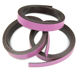 MT-10/pink, Farbiges Magnetband 10 mm, zum selber Beschriften und Zuschneiden, Rollen à 1 m, rosa