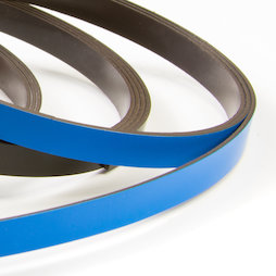 MT-07/blue, Farbiges Magnetband 7 mm, zum selber Beschriften und Zuschneiden, Rollen à 1 m, blau