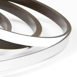 MT-07/white, Farbiges Magnetband 7 mm, zum selber Beschriften und Zuschneiden, Rollen à 1 m, weiß