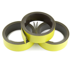 MT-20/yellow, Nastro magnetico colorato 20 mm, da scrivere e tagliare, rotoli da 1 m, giallo