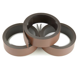 MT-20/brown, Nastro magnetico colorato 20 mm, da scrivere e tagliare, rotoli da 1 m, marrone