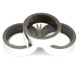 MT-20/white, Nastro magnetico colorato 20 mm, da scrivere e tagliare, rotoli da 1 m, bianco