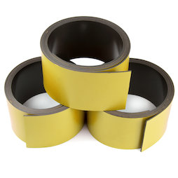 MT-30/gold, Cinta magnética de colores 30 mm, para rotular y cortar, rollos de 1 m, dorado